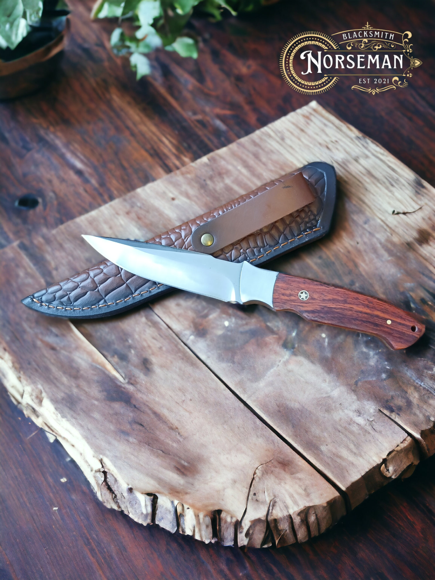 Spear Point Bush Craft Knife – The Norseman Blacksmith